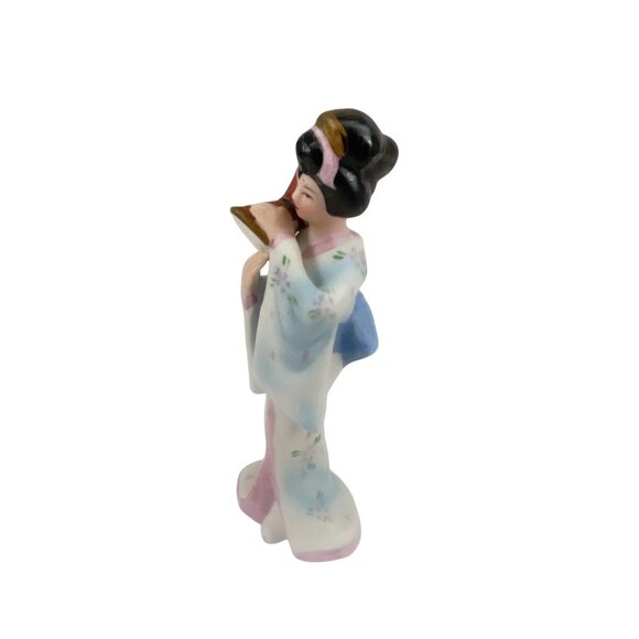 Vintage  Capodimonte Porcelain Japanese Geisha Figurine In Traditional Kimono Wi - Picture 14 of 14